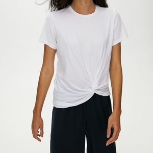 Aritzia The Group Babaton White Knot Tee - Size XL